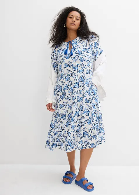 Robe ample en viscose froissée, bonprix