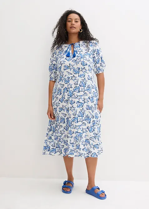 Robe ample en viscose froissée, bonprix