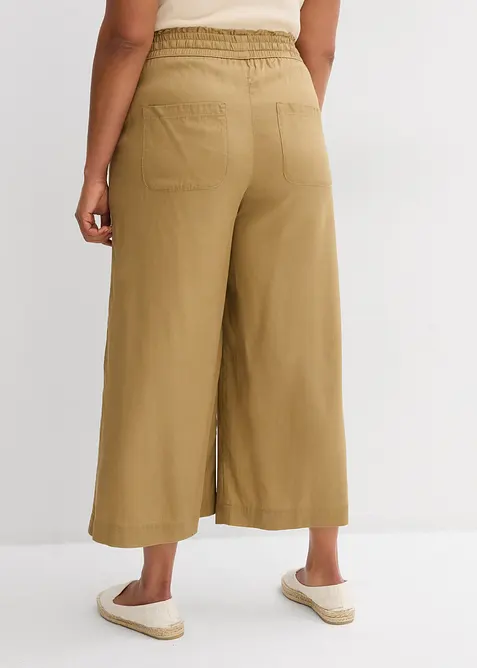 Pantalon 7/8 en Lyocell à taille élastiquée, bonprix