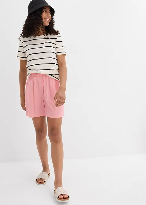 Lot de 2 shorts en viscose à taille élastiquée, bonprix