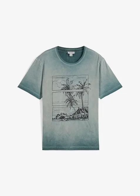 T-shirt aspect d&eacute;lav&eacute; en coton, bonprix