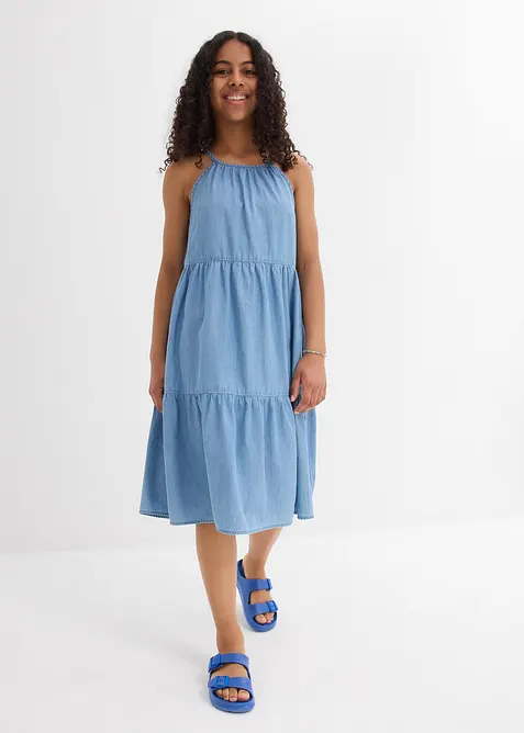 Robe en jean en coton fluide, bonprix