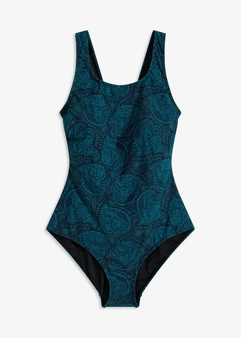 Maillot 1 pi&egrave;ce sculptant, maintien mod&eacute;r&eacute;, bonprix