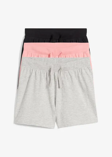 Lot de 3 shorts en jersey 100% coton, bonprix