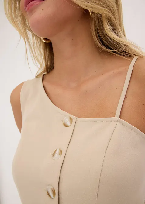 Gilet sans manches boutonn&eacute;, bonprix