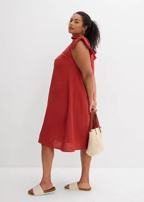 Robe à bretelles en gaze de coton douce, bonprix