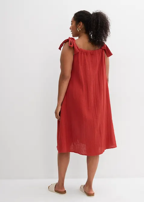 Robe à bretelles en gaze de coton douce, bonprix