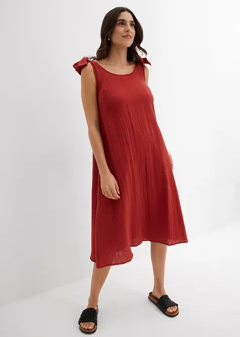 Robe à bretelles en gaze de coton douce, bonprix