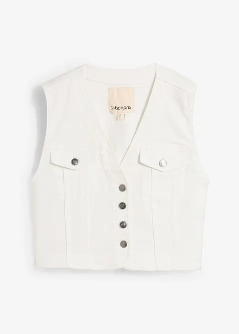 Gilet sans manches en jean extensible, bonprix