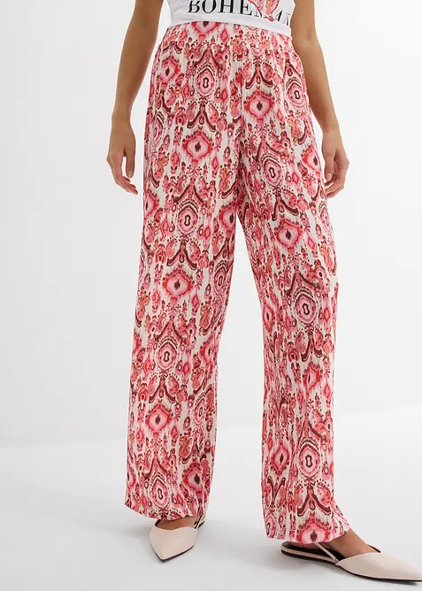 Pantalon jogger en crêpe texturé, bonprix