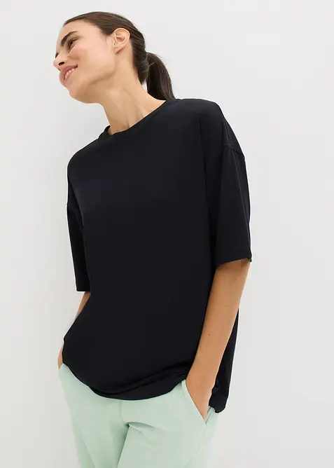 T-shirt de sport oversize avec coton, séchage rapide, bonprix