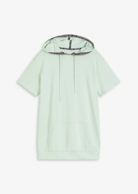 T-shirt de sport oversize avec capuche, séchage rapide, bonprix