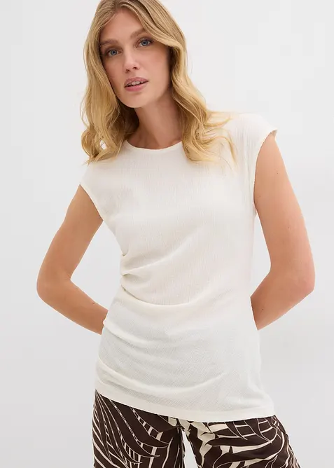 T-shirt en cr&ecirc;pe textur&eacute;, bonprix