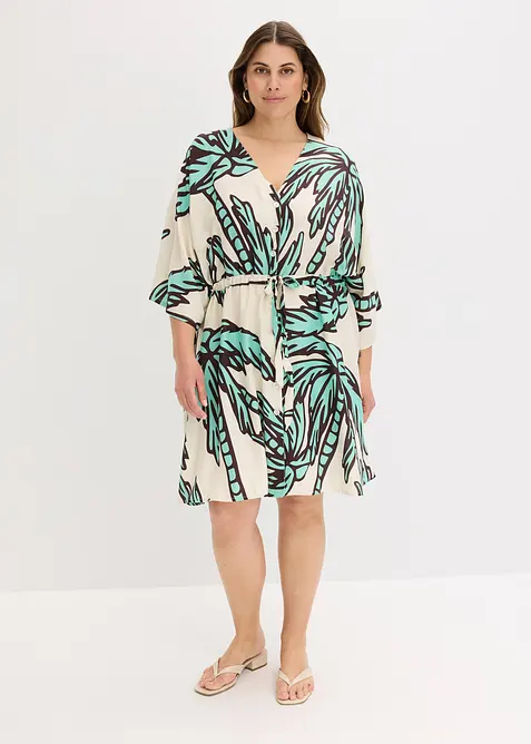 Robe courte en viscose fluide, manches kimono, bonprix