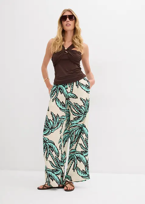 Pantalon large en viscose fluide, bonprix