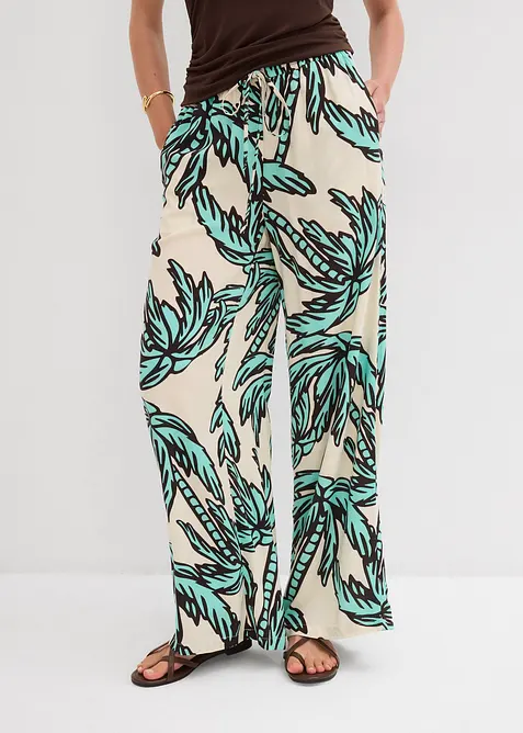 Pantalon large en viscose fluide, bonprix