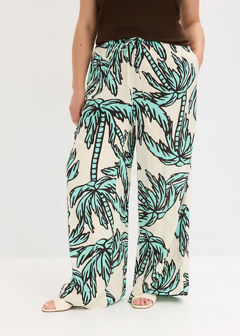 Pantalon large en viscose fluide, bonprix