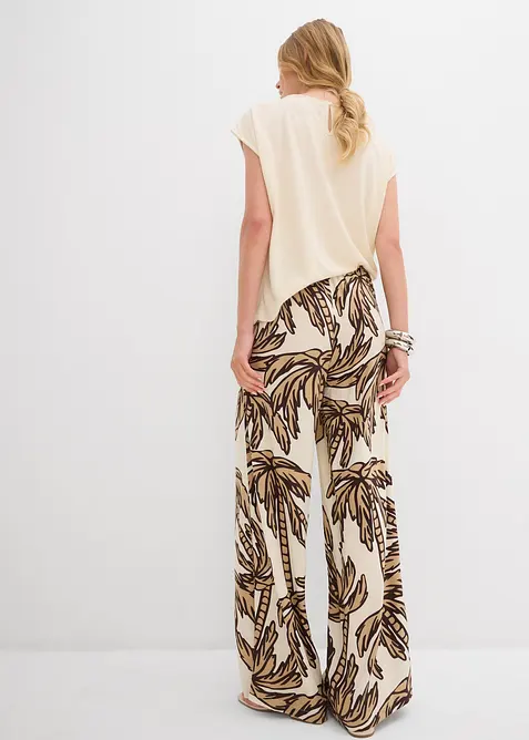 Pantalon large en viscose fluide, bonprix