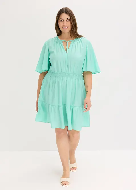 Robe courte et fluide en viscose mélangée, bonprix