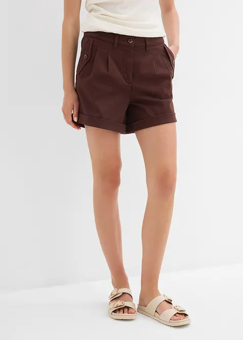 Short en twill, taille haute, bonprix