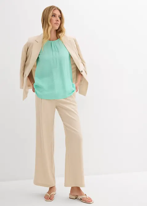 Top fluide sans manches en viscose mélangée, bonprix