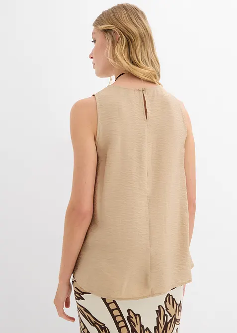 Top fluide sans manches en viscose mélangée, bonprix