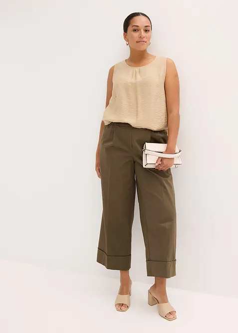 Top fluide sans manches en viscose mélangée, bonprix