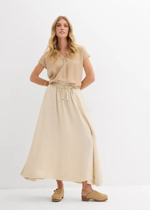 Blouse fluide en viscose mélangée, bonprix