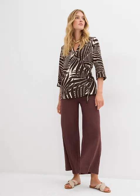 Blouse kimono aspect lin, bonprix