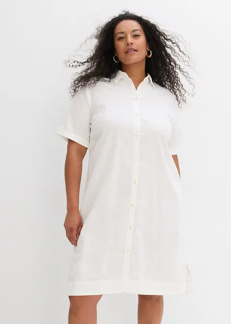 Robe-chemise 100% coton, bonprix