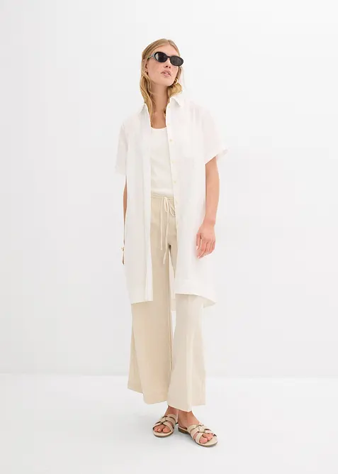 Jupe-culotte fluide en viscose mélangée, bonprix