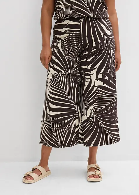 Jupe-culotte fluide en viscose mélangée, bonprix