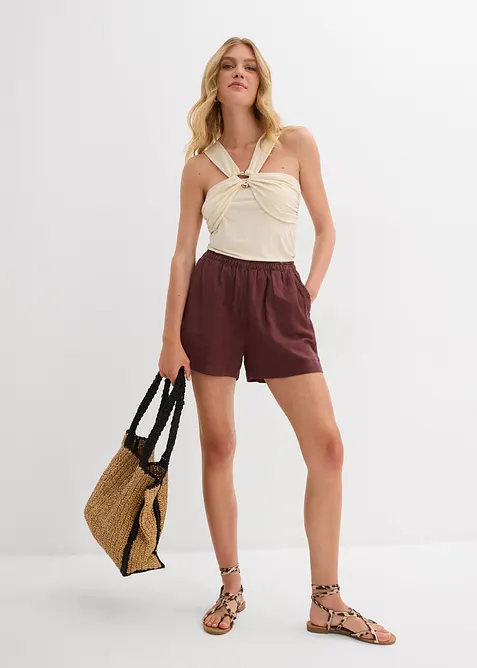 Top dos nu avec boucle en métal martelé, bonprix