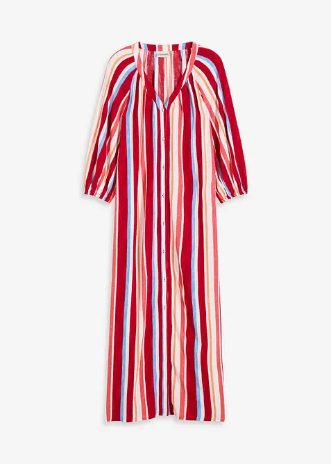 Robe caftan rayée en viscose texturée, bonprix