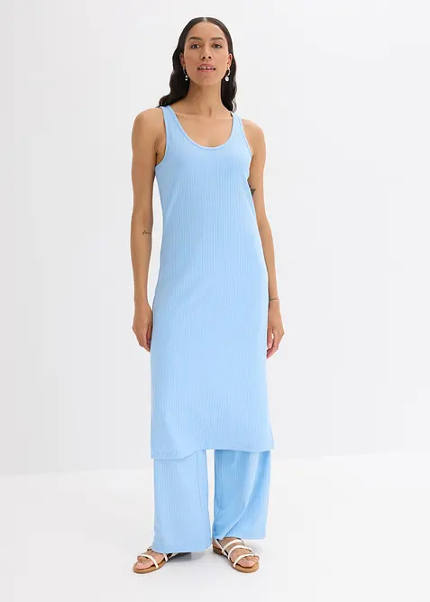 Robe midi en maille douce et côtelée, bonprix