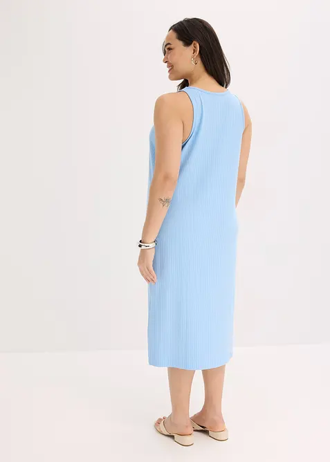 Robe midi en maille douce et côtelée, bonprix