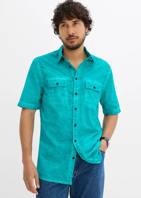 Chemise manches courtes aspect délavé, bonprix