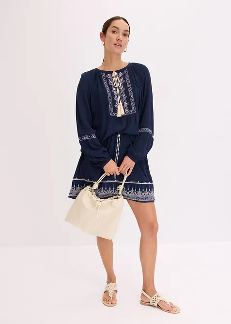 Mini-jupe avec broderie, bonprix