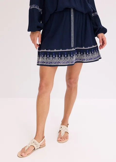 Mini-jupe avec broderie, bonprix