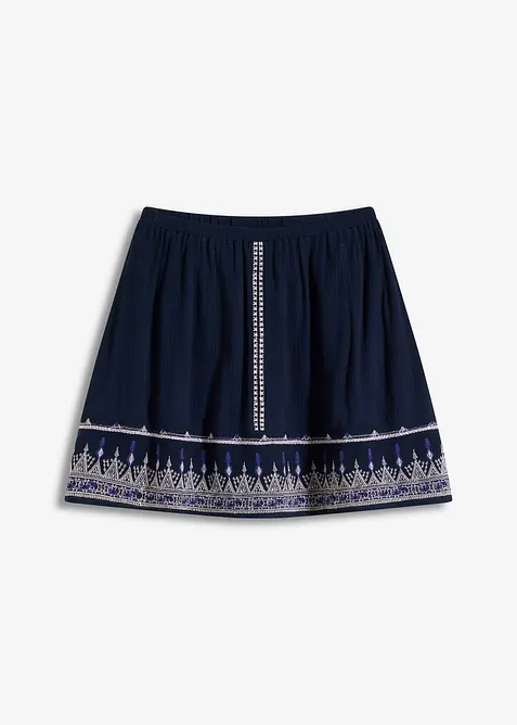 Mini-jupe avec broderie, bonprix