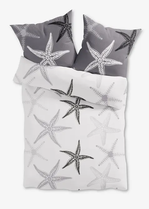 Parure de lit en coton m&eacute;lang&eacute;, bonprix