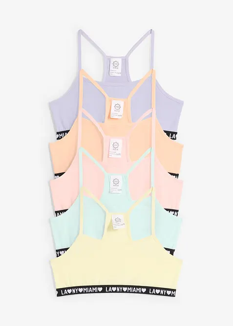 Lot de 5 brassières avec coton doux, bonprix