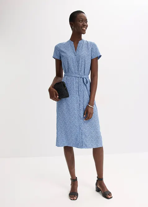 Robe-chemise &agrave; pois, bonprix