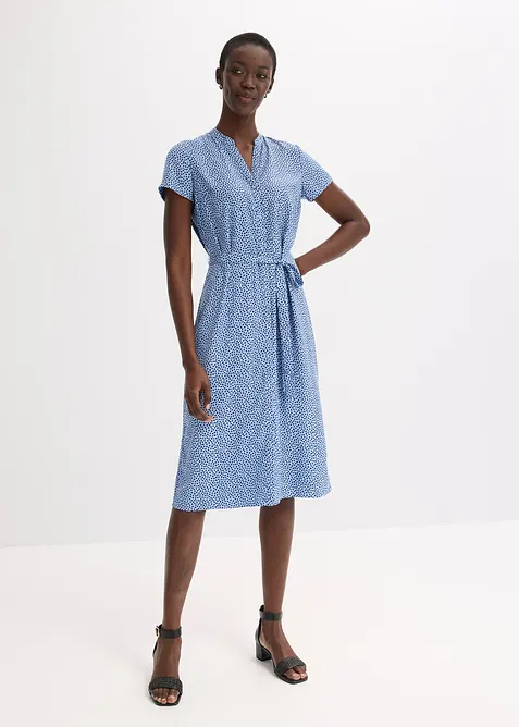 Robe-chemise &agrave; pois, bonprix