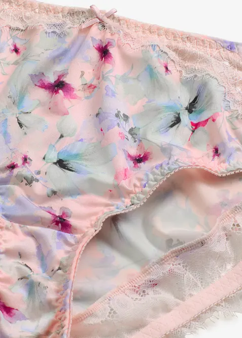 Lot de 2 slips Maxi &agrave; imprim&eacute; brillant, bonprix