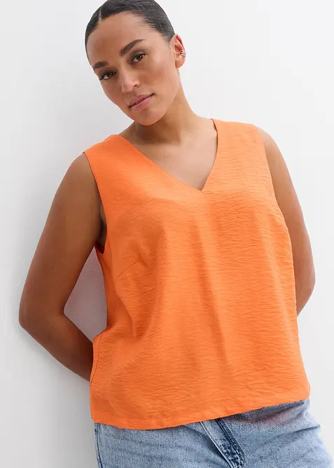 Blouse sans manches en viscose mélangée, bonprix