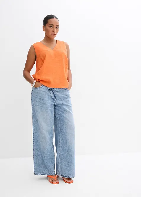 Blouse sans manches en viscose mélangée, bonprix