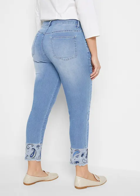 Jean slim extensible, taille mi-haute, bonprix