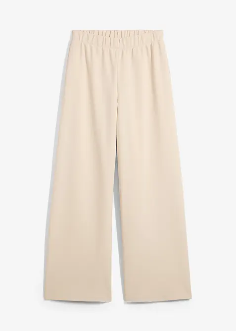 Pantalon large en maille piquée, bonprix