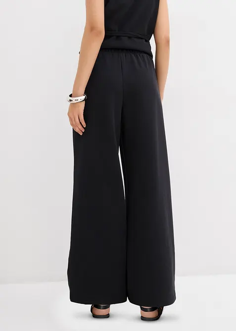 Pantalon large en maille piquée, bonprix